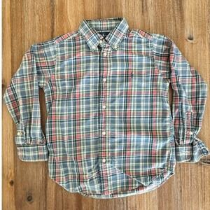 Ralph Lauren Plaid Button Down Shirt‎ Long Sleeve Classic Casual Size 7